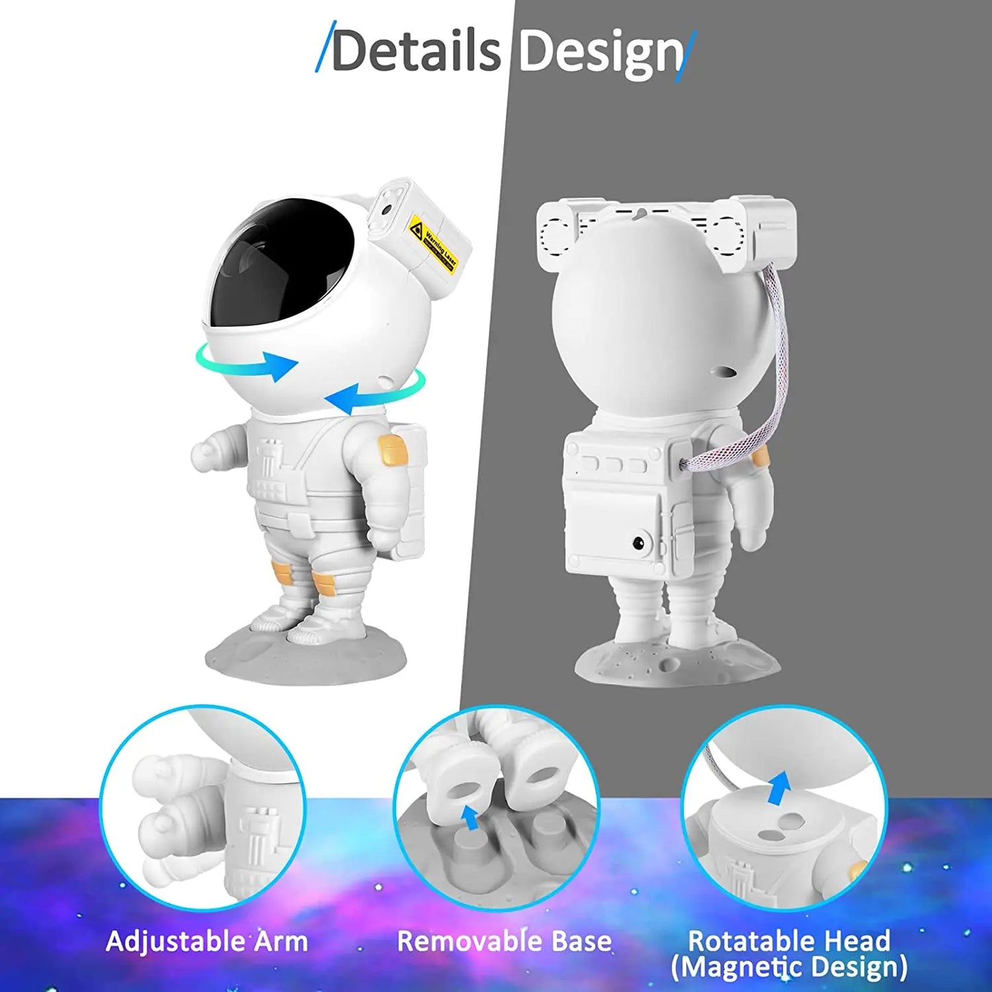 Goggly’s Galaxy Explorer: Astronaut Star Projector  (Free Shipping) 30 Day Money Back Guarantee