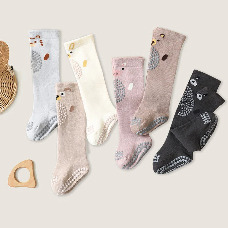 Goggly™ Anti-Bruise Crawling Socks | Soft-Cloud Knee Protection & Non-Slip Grip (3-Pair Bundle)