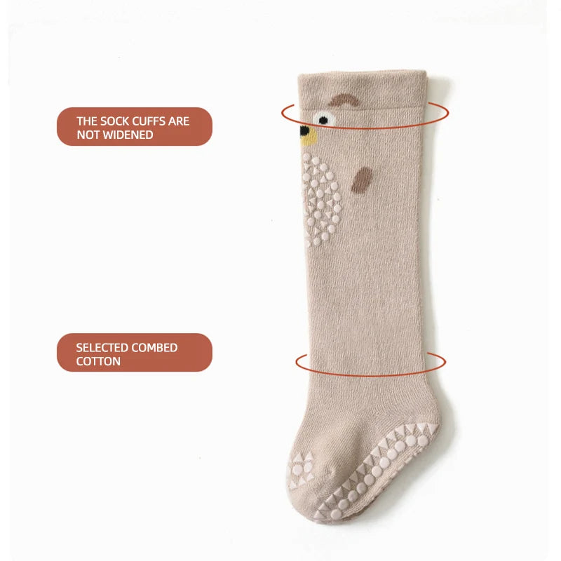 Goggly™ Anti-Bruise Crawling Socks | Soft-Cloud Knee Protection & Non-Slip Grip (3-Pair Bundle)